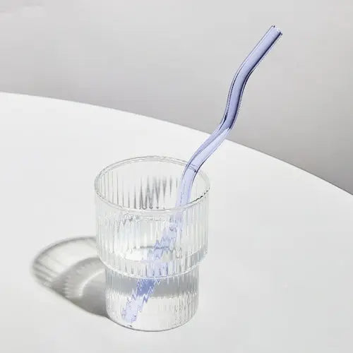 Floriddle Artistry Glass Straws Twist Reusable Straws Heat Resistant - Shakefav.com