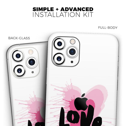 Splattered Pink Love // Skin-Kit compatible with the Apple iPhone 14,