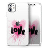 Splattered Pink Love // ​​Skin-Kit متوافق مع هاتف Apple iPhone 14،