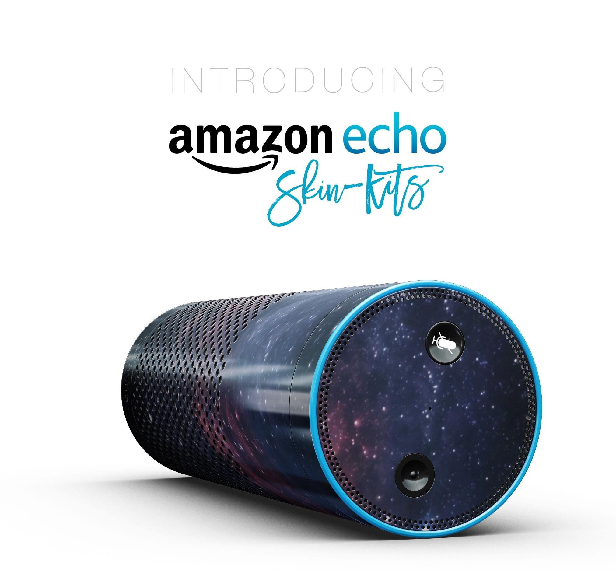 Subtle Pink Glowing Space - Full-Body Skin-Kit for the Amazon Echo