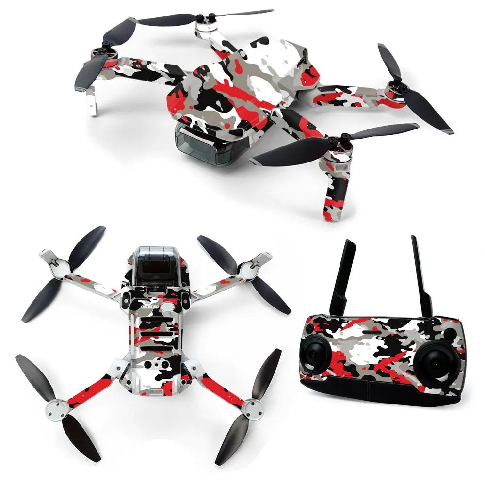 MightySkins DJMAVMIN-Red Camo Skin for DJI Mavic Mini Portable Drone Q - Shakefav.com