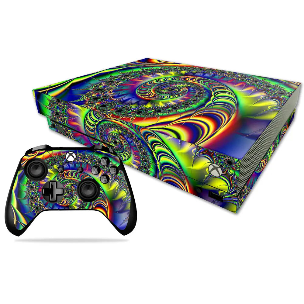 MightySkins MIXBONXCMB-Acid Skin Decal Wrap for Microsoft Xbox One X C Rose Chloe