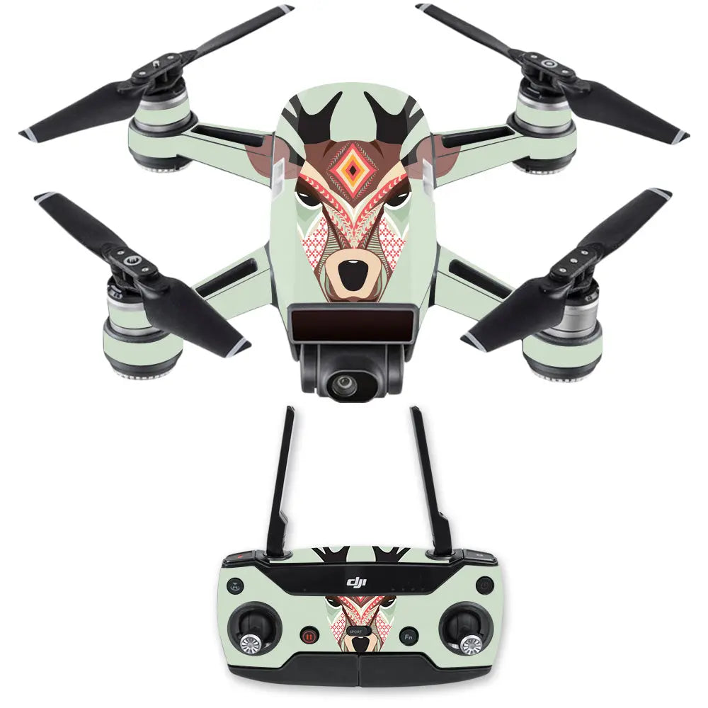 MightySkins DJSPCMB-Aztec Deer Skin Decal for DJI Spark Mini Drone Com - Shakefav.com