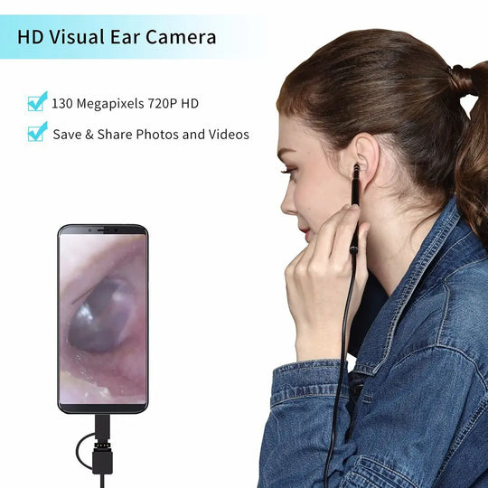 Visual Endoscope 0.3MP USB Inspection Camera 6 LED - Shakefav.com