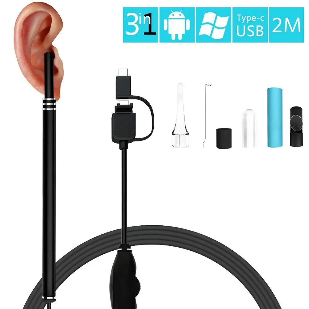 Visual Endoscope 0.3MP USB Inspection Camera 6 LED - Shakefav.com