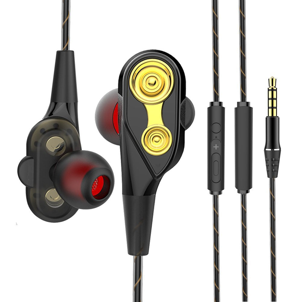 Metal In-ear Wire-controlled Music Small Headphones