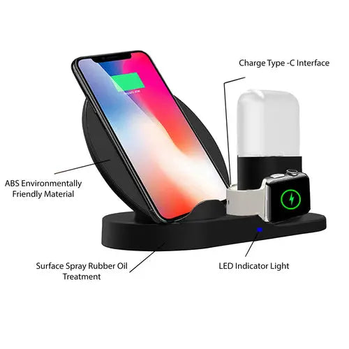 Apple's 3 in 1 Wireless Charging Station for iPhone, IWatch Copper Hecuba