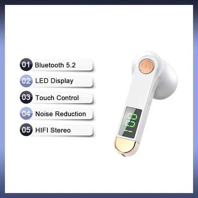 True Wireless Bluetooth 5.2 Single Earbud with Microphone - Shakefav.com