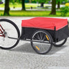 Aosom Vélo Cargo Remorque Chariot Transporteur Utilisation De Jardin Avec Couverture