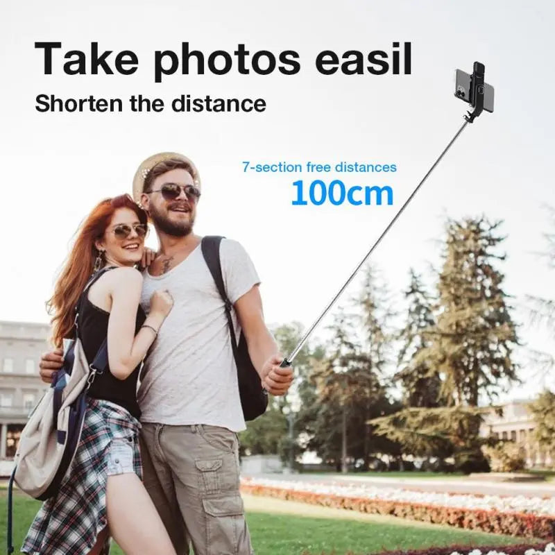 Compatible with Apple, Bluetooth Selfie Stick Tripod Maroon Asteria