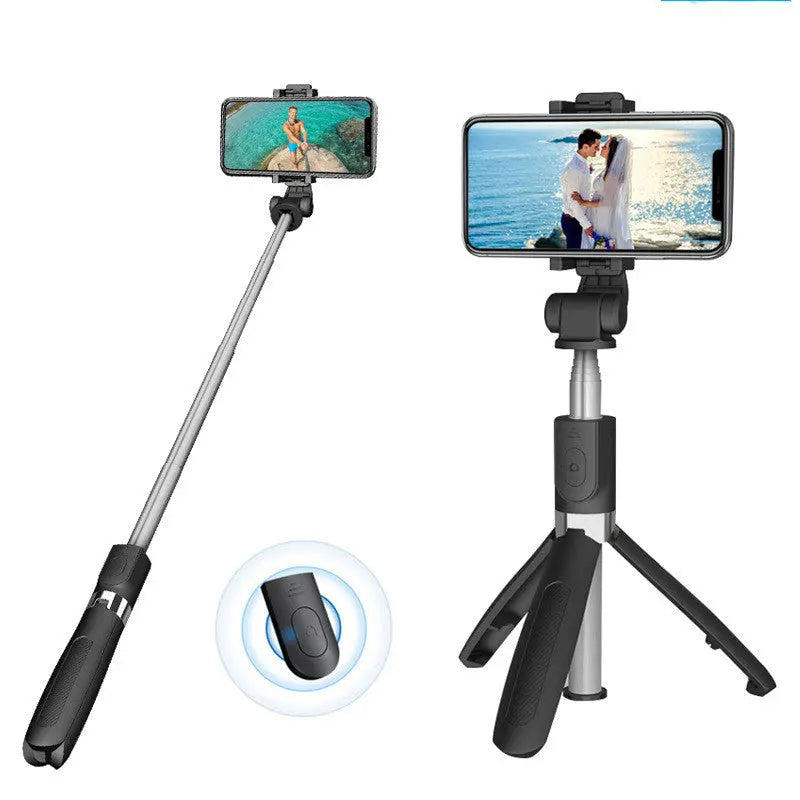 Compatible with Apple, Bluetooth Selfie Stick Tripod Maroon Asteria