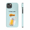 Coque fine poulet frit et bière pour iPhone série 14