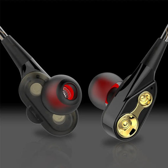 Metal In-ear Wire-controlled Music Small Headphones Maroon Asteria