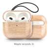 Back Cover Solid Wood Bluetooth Earphone Case