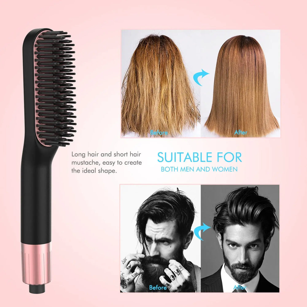 Hair straightener brush comb - Shakefav.com