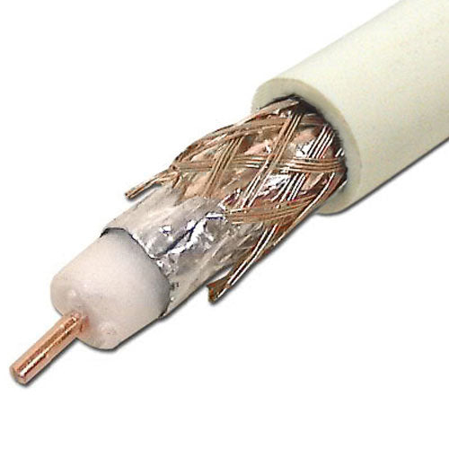 CMPLE 1001-N RG6 Cable- Standard Shield- White 500 Feet - Shakefav.com