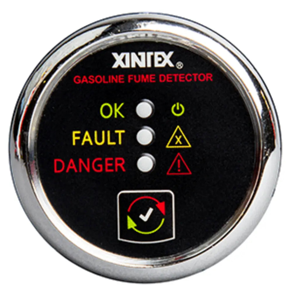 Xintex Gasoline Fume Detector & Alarm w/Plastic Sensor - Chrome Bezel - Shakefav.com