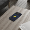 Smiley Face in Space Believe Slim Case pour iPhone série 14