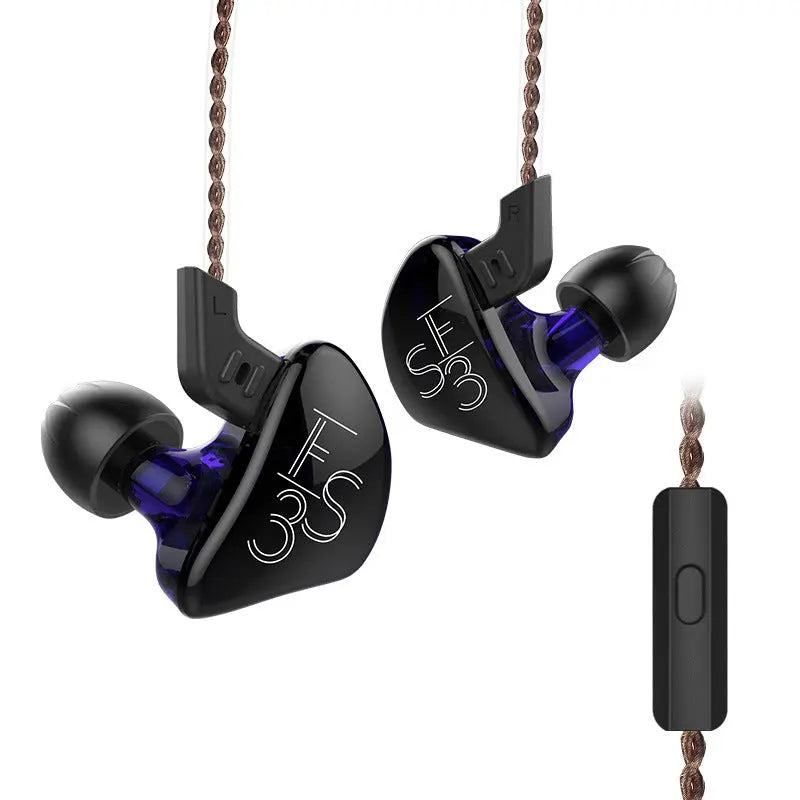 Iron In-ear Subwoofer With Wire-controlled Headphones Maroon Asteria