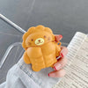 Muscle Bear Cartoon Silicone Earphone Case