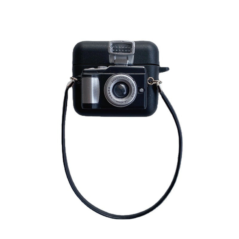 Protective Retro Camera Wireless Bluetooth Headset Case