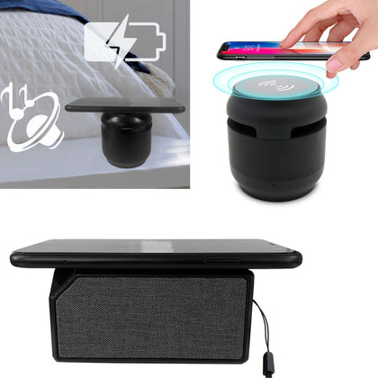 Haut-parleur Bluetooth avec chargeur sans fil | Haut-parleur en tissu