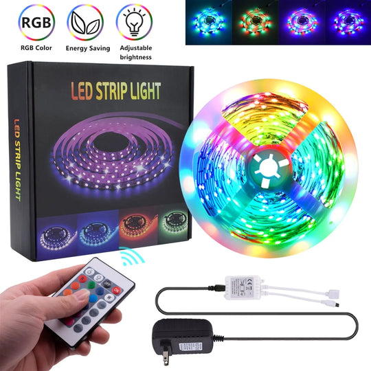 150-LED SMD3528 24W RGB IR44 Light Strip with IR Remote - Shakefav.com