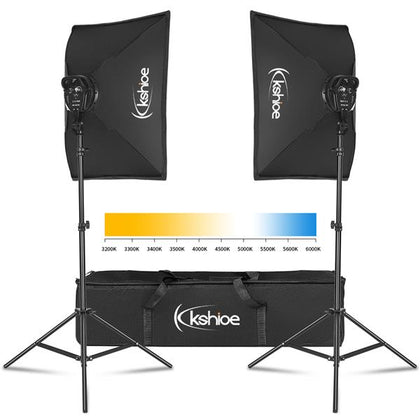 Softbox Lighting Kit Photo Equipment Studio Softbox Dimmable LED