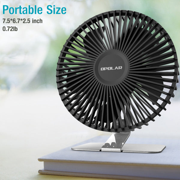 USB Desk Fan with Upgraded Strong Airflow with Copper Color Holder