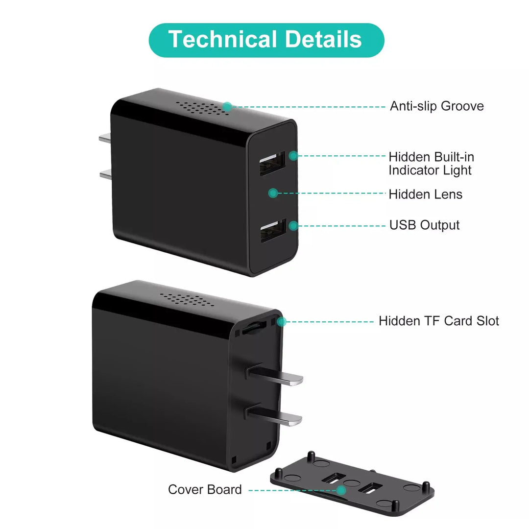 Dual USB Charger Hidden WiFi Camera HD Home Security Camera - Shakefav.com