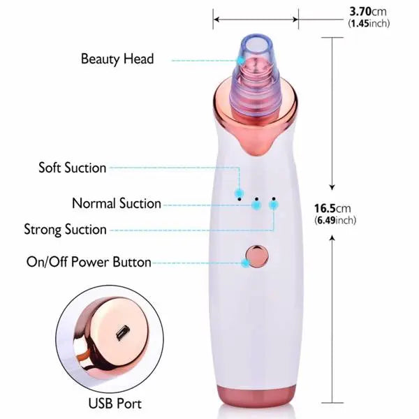 Electric Skin blackhead Vacuum Facial Blackhead Remover - Shakefav.com