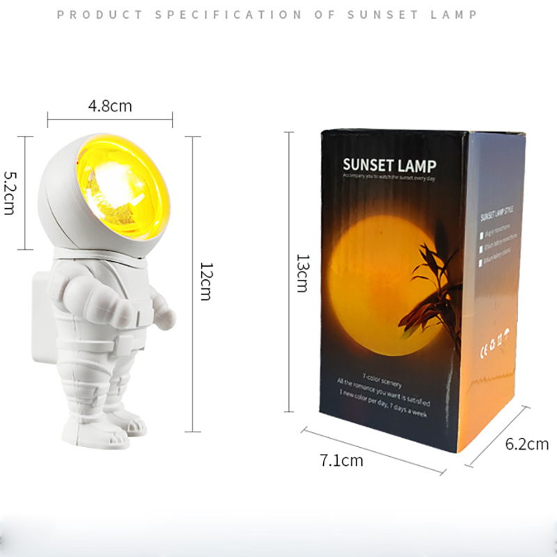 Rechargeable  Astronaut LED Sunset Projection Lamp Lilac Milo