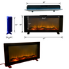 42 Inches 10 Colors Backlight Wall-Mounted Electronic Fireplace