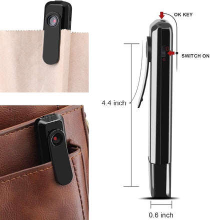 Body Camera HD 1080P Wearable Mini Hidden Spy Pen Cop Pocket Pen Cam