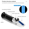 Alcohol Refractometer ATC Liquor Tester Alcoholometer 0-80%