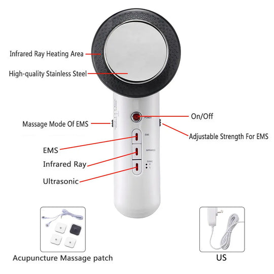 Body Face Lift Ultrasound Body Slimming Massager - Shakefav.com