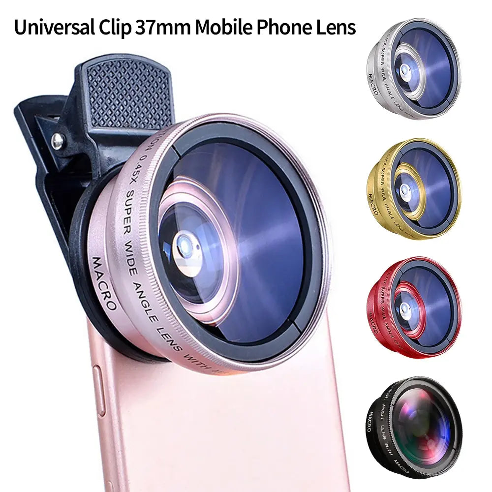 2 IN 1 Lens Universal Clip 37mm Mobile Phone Lens Teal Simba