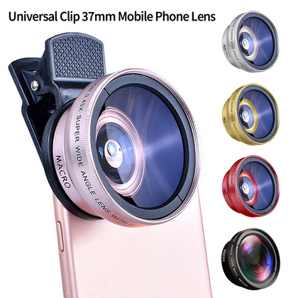 Objectif 2 EN 1 Clip universel Objectif de téléphone portable 37 mm