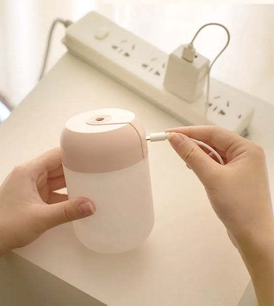 Mini Portable Ultrasonic Air Humidifer Aroma Essential Oil Diffuser Lilac Milo