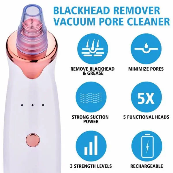 Electric Skin blackhead Vacuum Facial Blackhead Remover - Shakefav.com