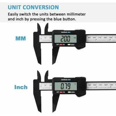 Digital Caliper Electronic Gauge Carbon Fiber Vernier Micrometer Ruler - Shakefav.com