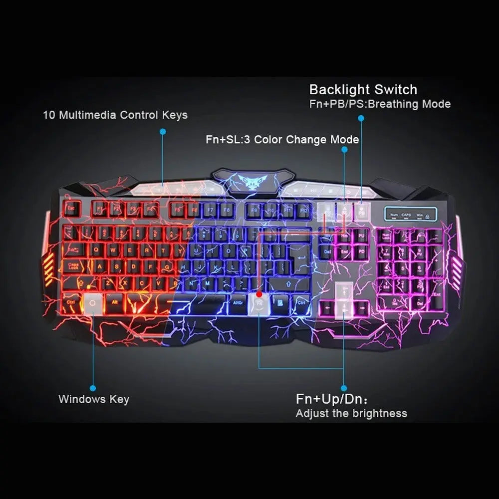 Thunder Fire 2.4G Gaming Keyboard and Mouse Set by Ninja Dragons - Shakefav.com