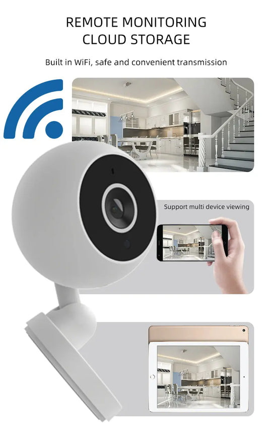 Smart Wifi Camera HD 1080P Network Home Security Camera 360° Rotate Lilac Milo