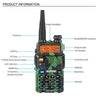 BAOFENG 1.5 بوصة LCD 5 وات 136 ~ 174 ميجا هرتز / 400 ~ 520 ميجا هرتز ثنائي النطاق لاسلكي تخاطب