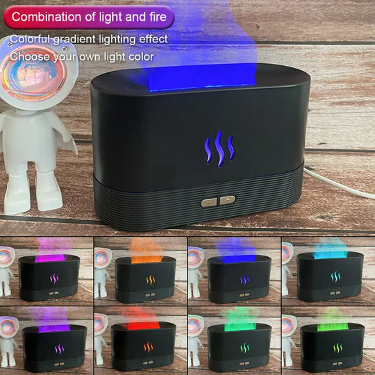 Colorful Flame Air Humidifier USB Aroma Diffuser Lilac Milo