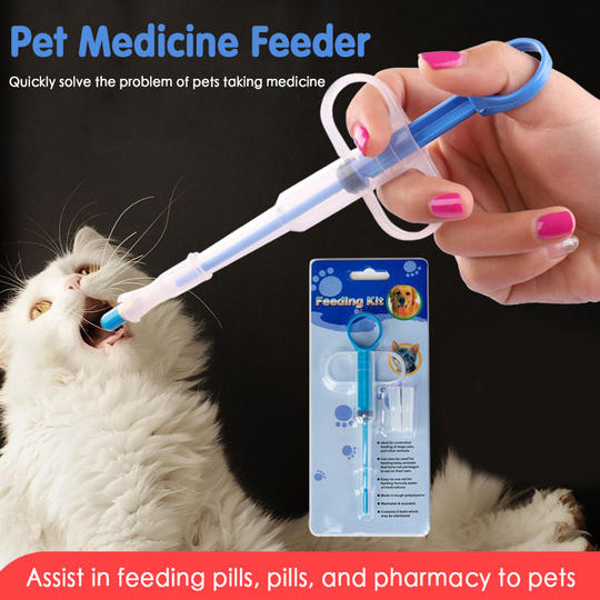 Medicine Syringe Tablet Pill Gun Piller Pet Dispenser Medicine Lilac Milo