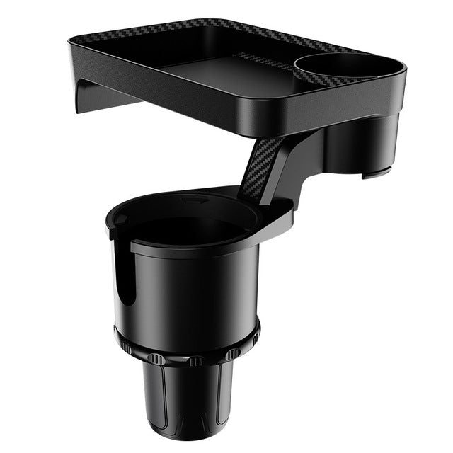 Multifunctional Car Cup Holder with Attachable Tray 360° Swivel