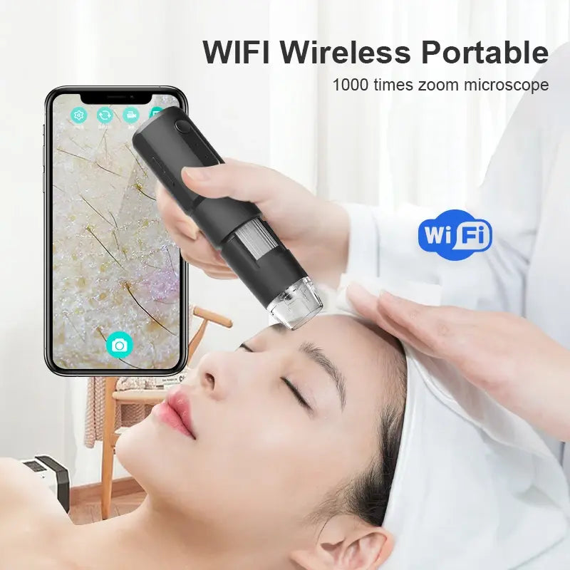 Digital WIFI Microscope 1000X Portable Magnifier Camera Android IOS Lilac Milo