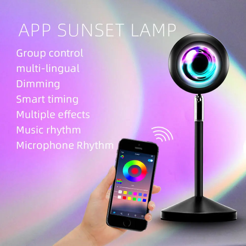 Projector APP/Remote Control Sunset Lamp Rainbow Sunset Lamp Teal Simba