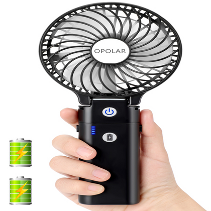 Portable 5200mAh Power Bank Battery Handheld USB Fan